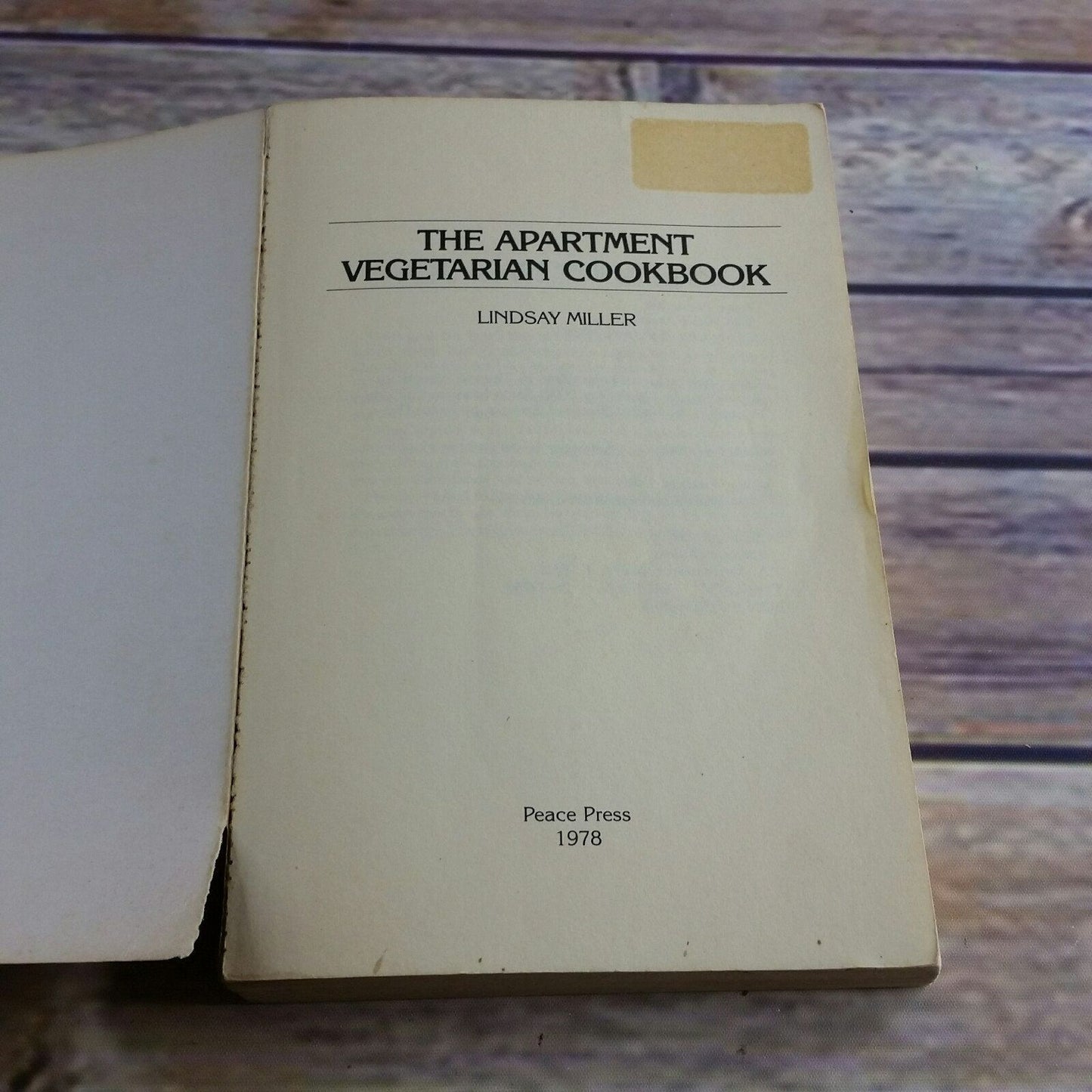 Vintage Vegetarian Cookbook The Apartment Vegetarian Cookbook 1978 Paperback