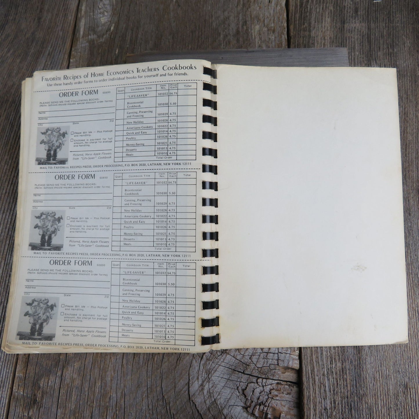 Vintage Life Saver Cookbook Favorite Recipes of Home Economics Teachers Spiral Bound Time Saver Quick Recipes