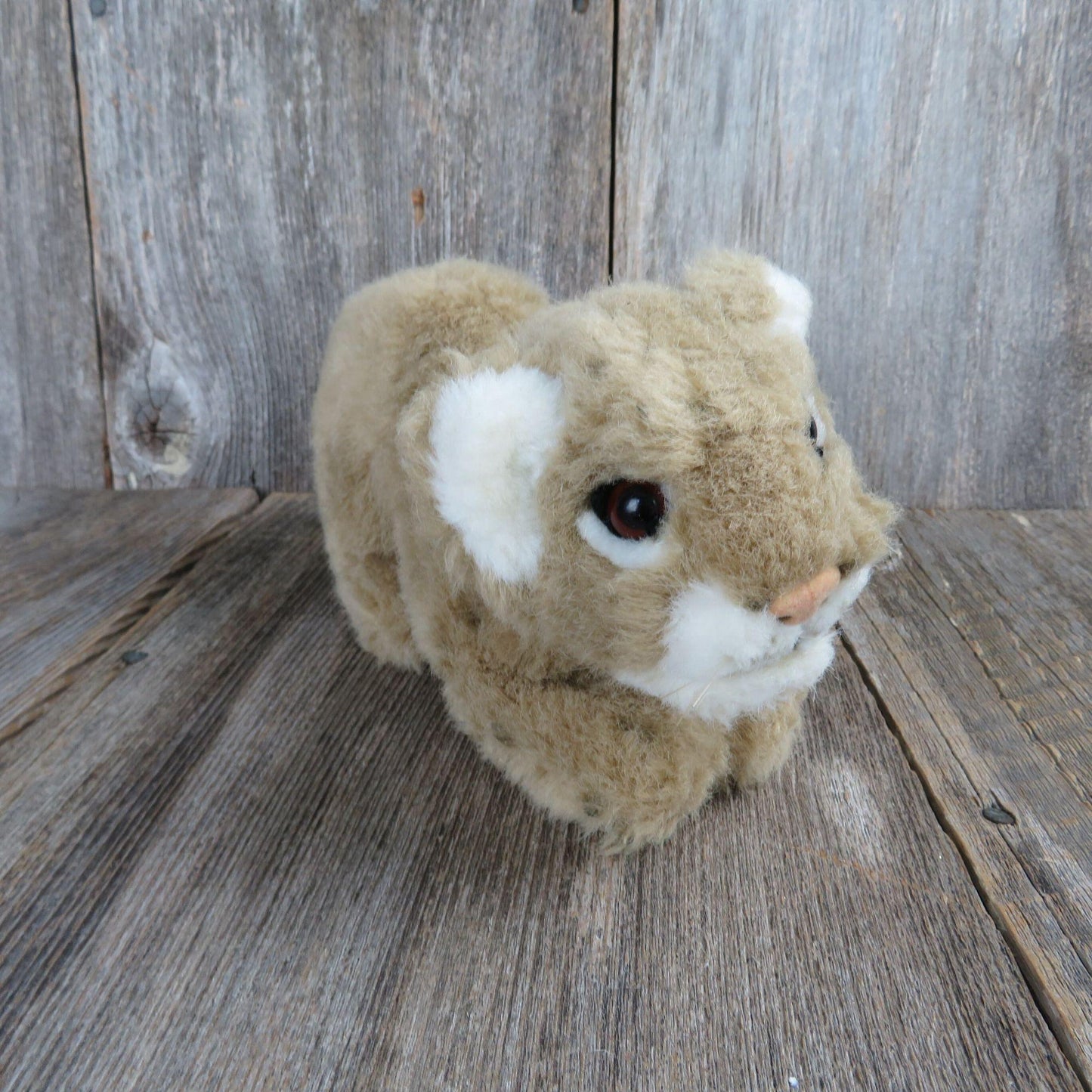 Vintage Lion Cub Cat Plush Applause Flocked Nose World Wildlife Fund Kitten Kitty Stuffed Animal  1988