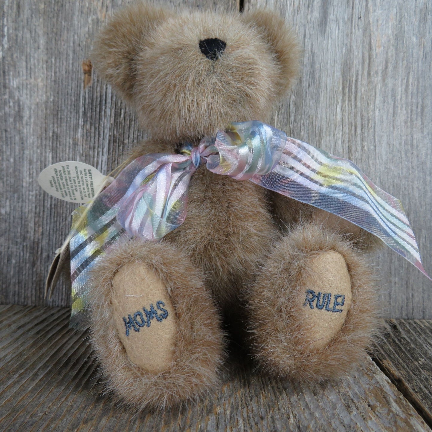Vintage Teddy Bear Plush Jointed Brown Bow Boyd's Moms Rule Truly D. Bestmom 2000
