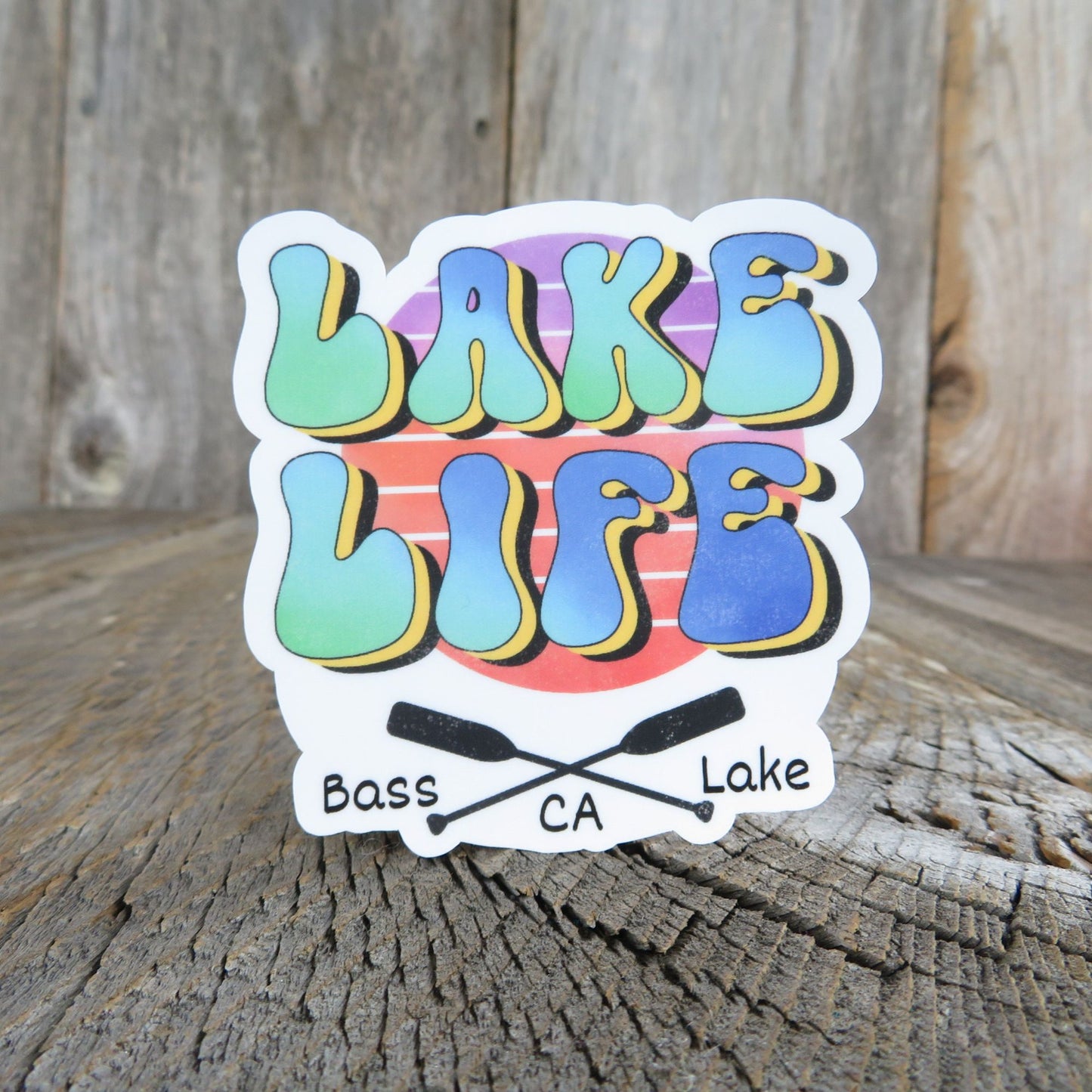 Bass Lake California Sticker Lake Life Sticker Waterproof Camping Outdoors Yosemite Vacation Souvenir