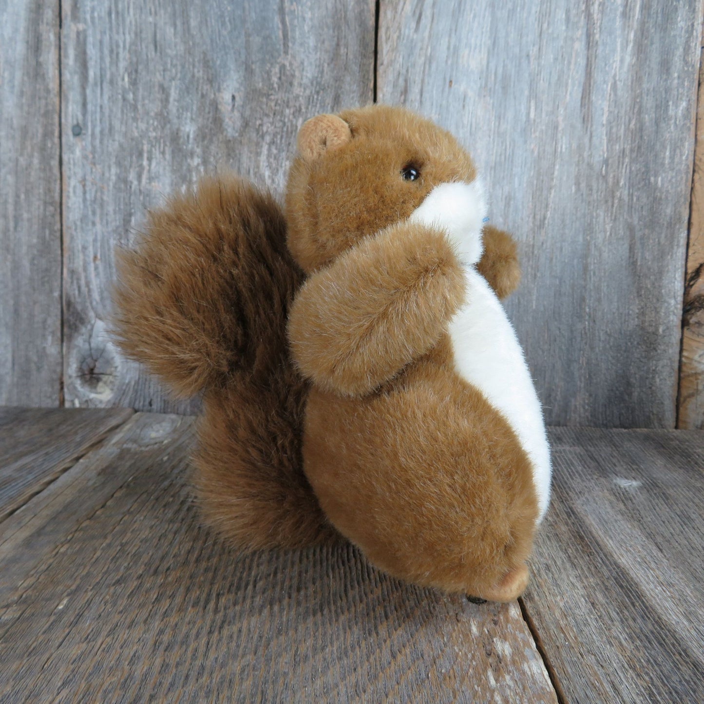 Vintage Squirrel Plush Selby Hallmark Woodland Creatures Stuffed Animal Blue Bow