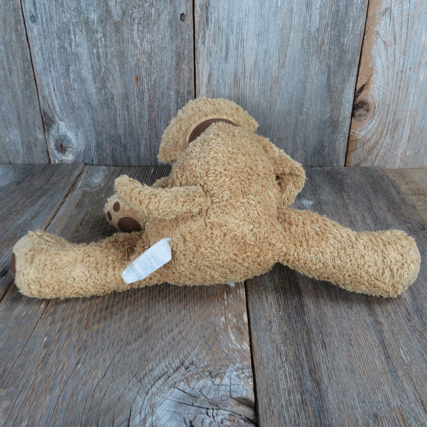 Vintage Puppy Dog Plush Brown Shaggy Collar Stuffed Animal Marks and Spencer 1995 Weighted Laying
