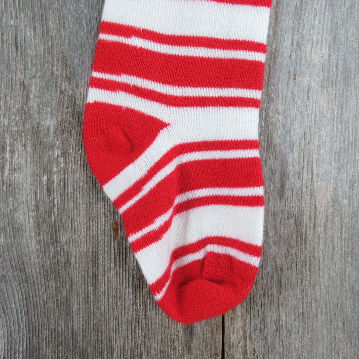 Vintage Candy Cane Striped Stocking Red White Knit Kurt Adler 1983 Christmas Knitted ST361