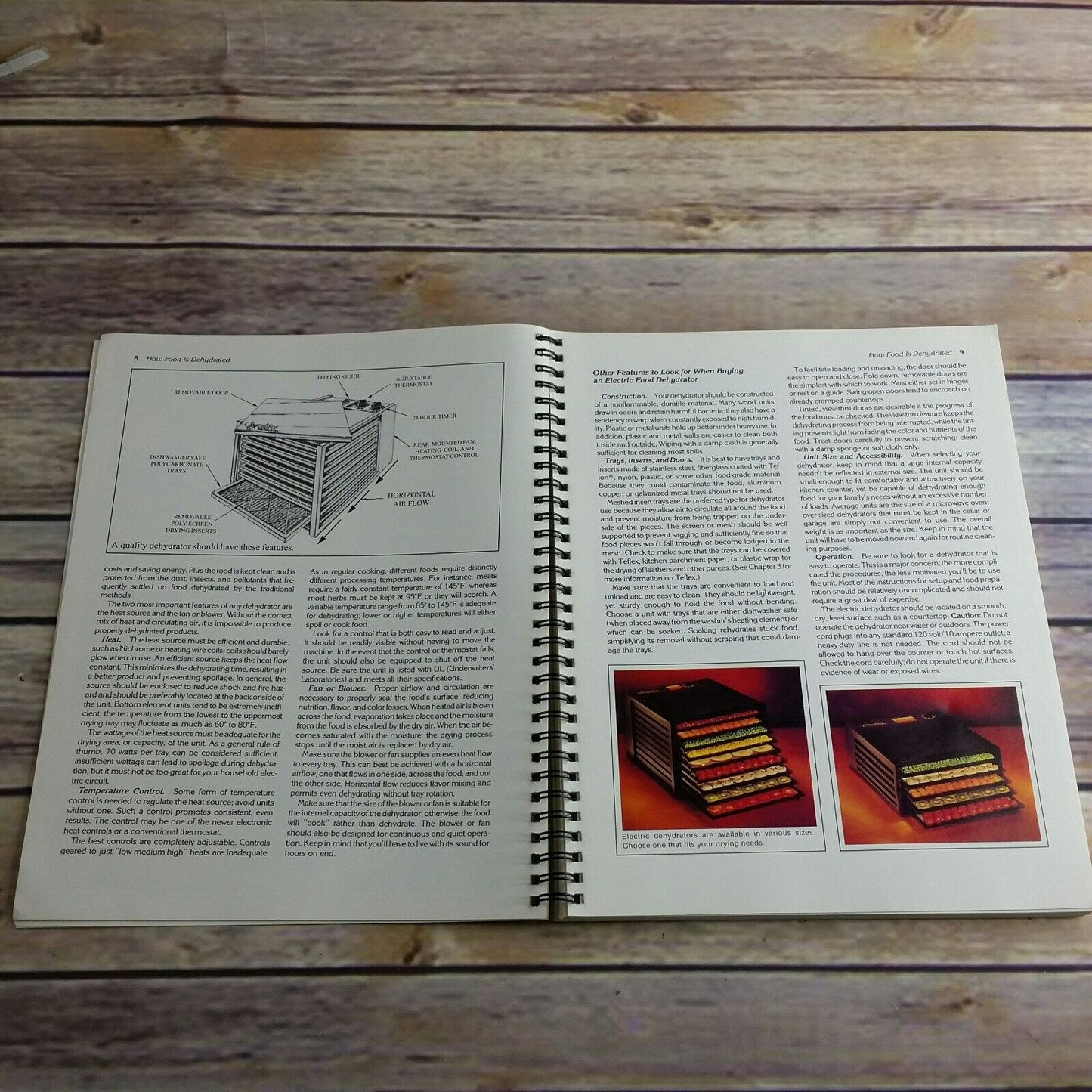 Vintage Cookbook Preserve it Naturally II Excalibur Products Recipes Instruction 1999 Guide to Food Dehydration Spiral Bound Dehydrator