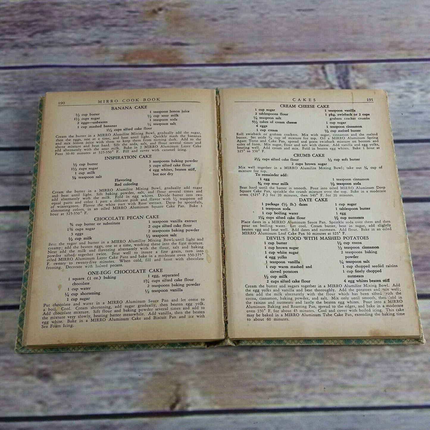 Vintage Cookbook Mirro Cook Book Approved Recipes Aluminum Goods Mfg Home Economics 1937 Hardcover Mirro Test Kitchen