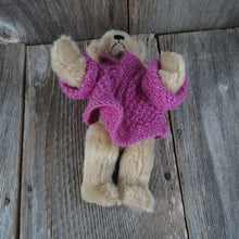 Load image into Gallery viewer, Vintage Teddy Bear Plush Jointed Sweater Bows Ganz Cottage Collection Daphne 1997 Stuffed Animal