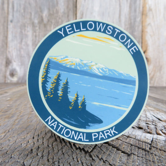 Yellowstone Lake Sticker National Park Wyoming Souvenir Waterproof Travel Water Bottle Laptop