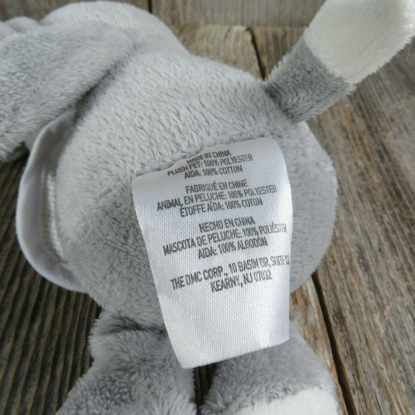 Baby Elephant Plush Mini Bib Sewn Eyes Stuffed Animal DCM Corp