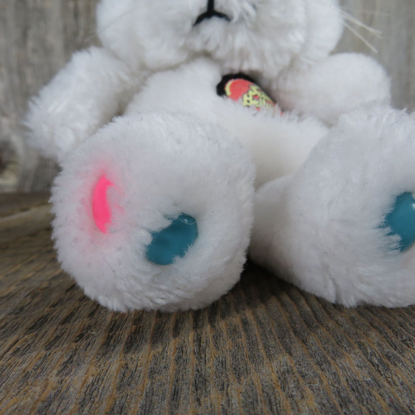 Vintage Jelly Belly Bunny Plush White Rabbit Jelly Bean Toys Stuffed Animal Applause 1988 Korea
