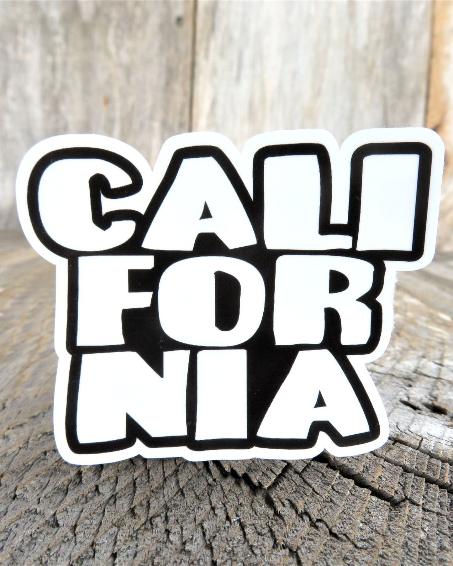 California Bold Word Sticker Block Letters Souvenir Waterproof Travel Water Bottle Laptop
