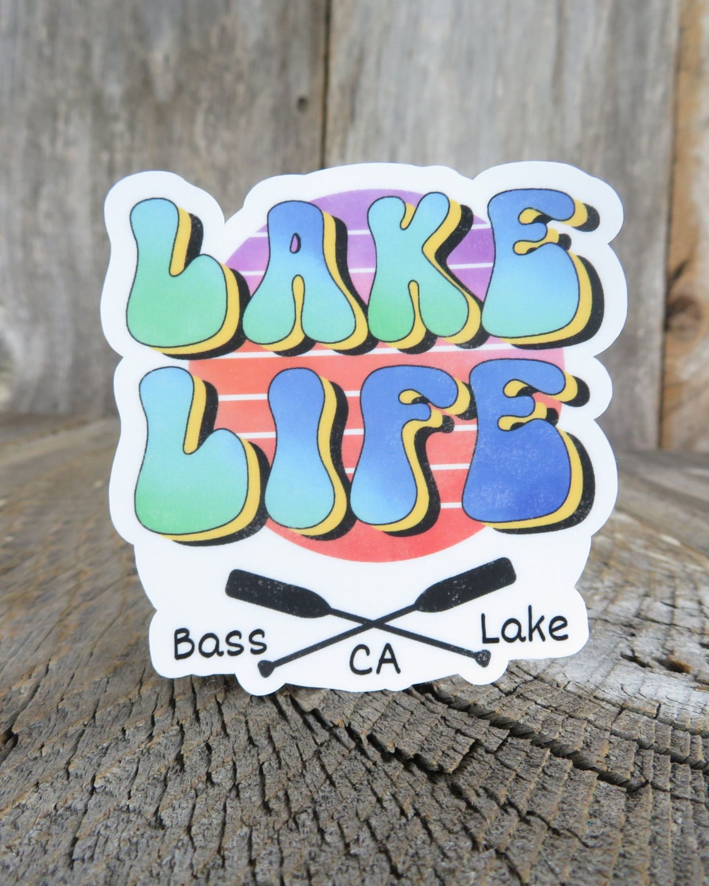 Bass Lake California Sticker Lake Life Sticker Waterproof Camping Outdoors Yosemite Vacation Souvenir