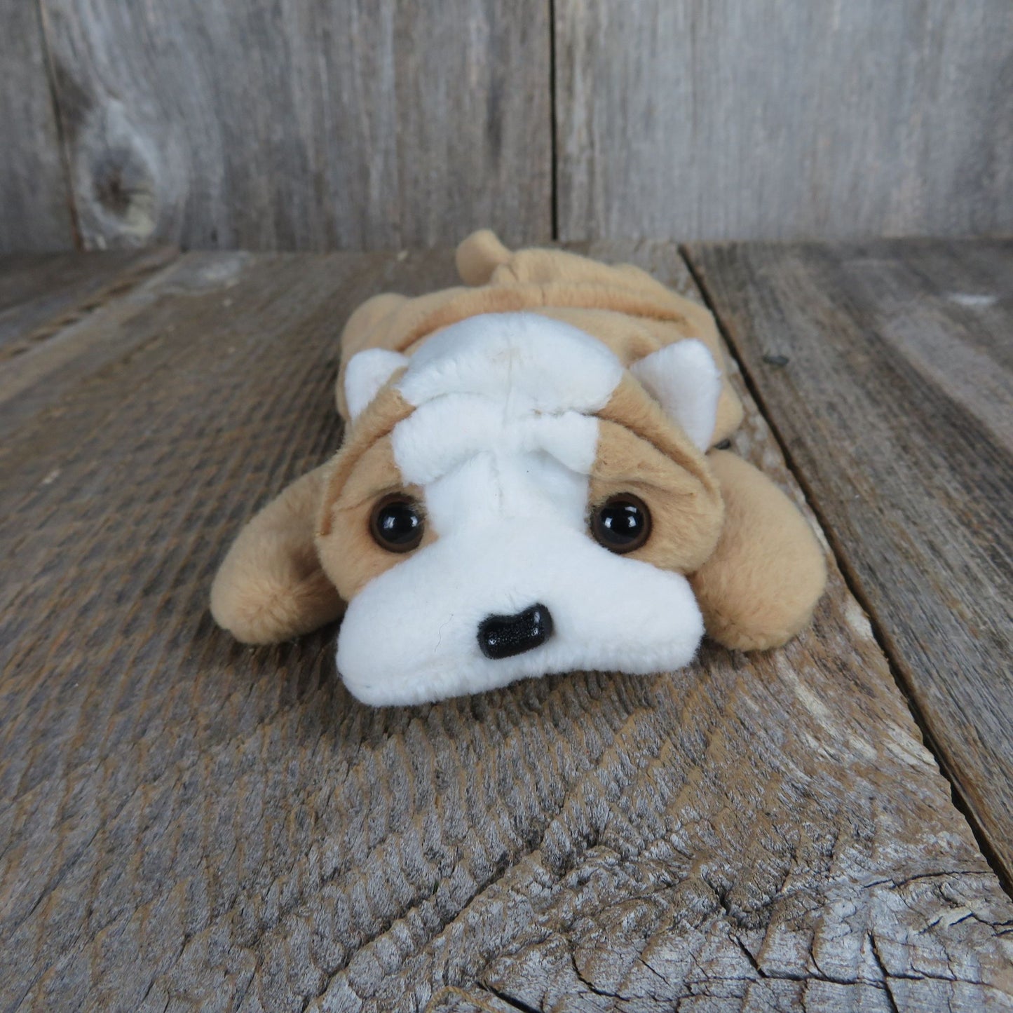 Vintage Bulldog Plush Beanie Baby Dog Wrinkles Ty Bean Bag Stuffed Animal Puppy 1996