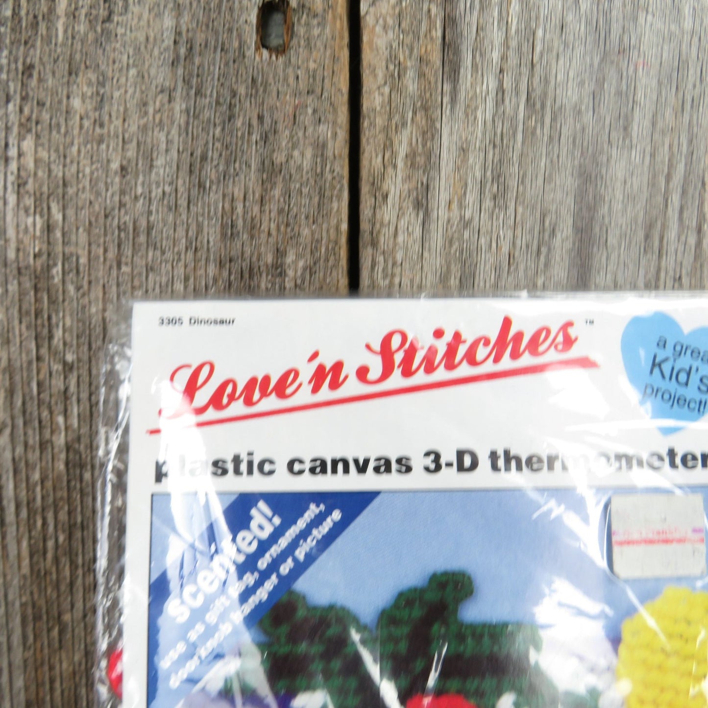 Dinosaur Thermometer Plastic Canvas 3-D Kit Love n Stitches Needlepoint Kit Beginner