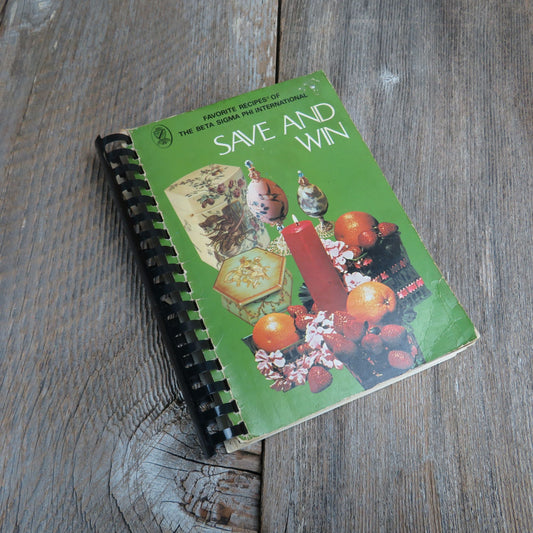 Vintage Save and Win Craft and Cookbook Beta Sigma Phi Sorority Upcycle Craft Reused Items