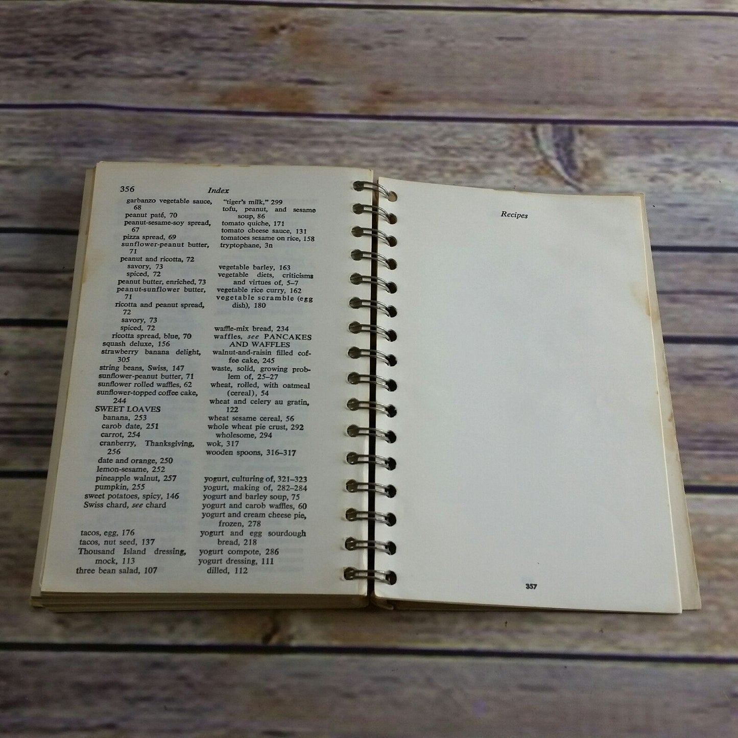 Vintage Cookbook Recipes for a Small Planet High Protein Meatless Cooking 1974 Vegetarian Spiral Bound