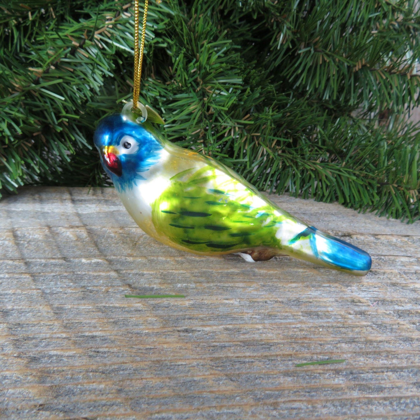 Bird Glass Ornament Budgie Parakeet Parrot Christmas Budgerigar