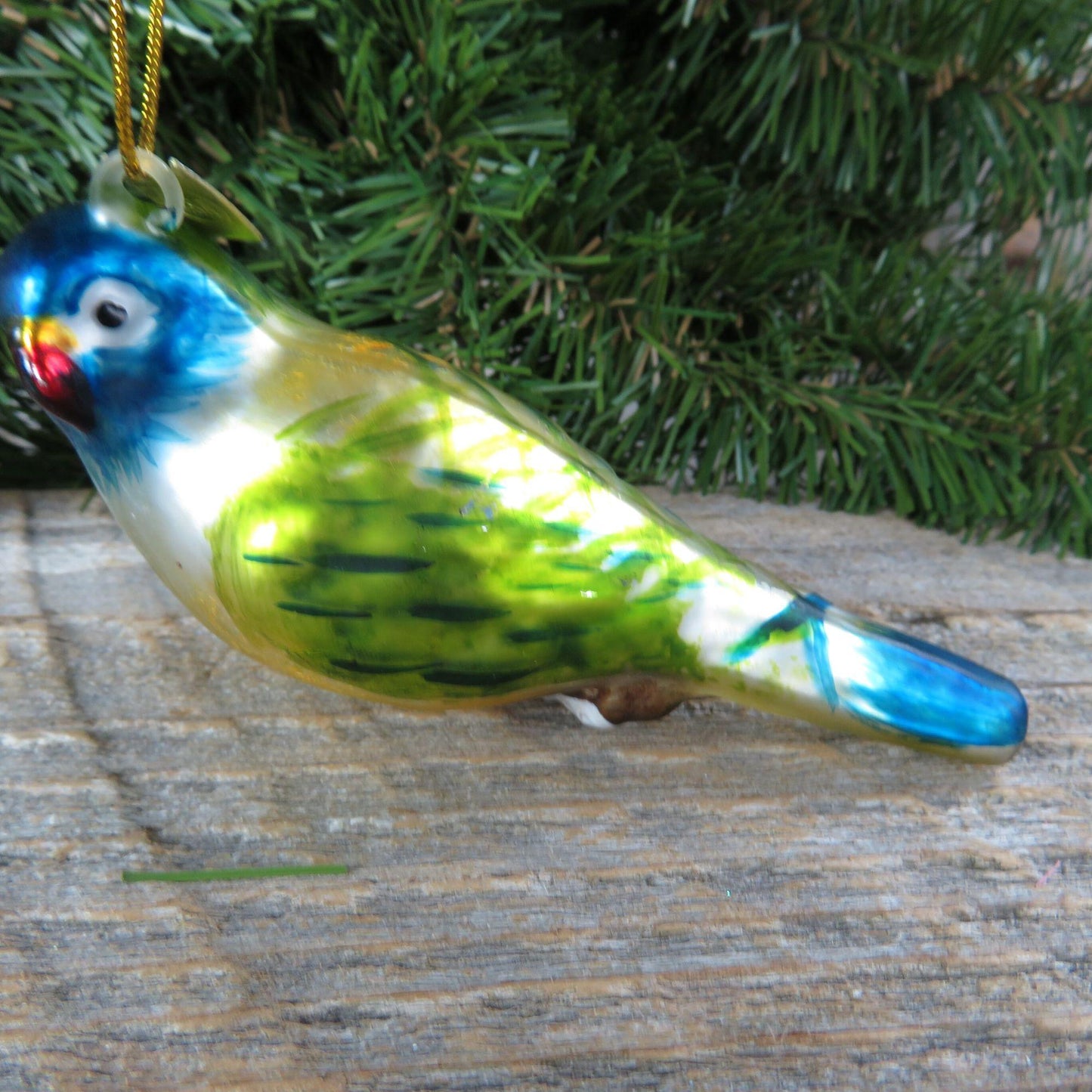 Bird Glass Ornament Budgie Parakeet Parrot Christmas Budgerigar