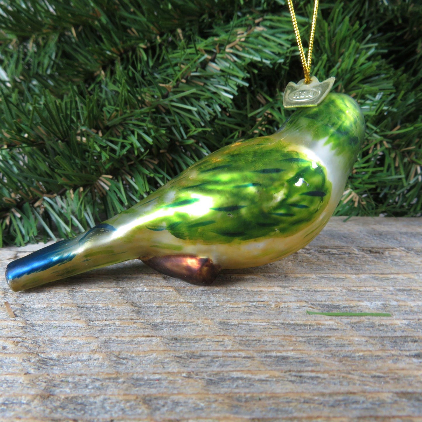 Bird Glass Ornament Budgie Parakeet Parrot Christmas Budgerigar