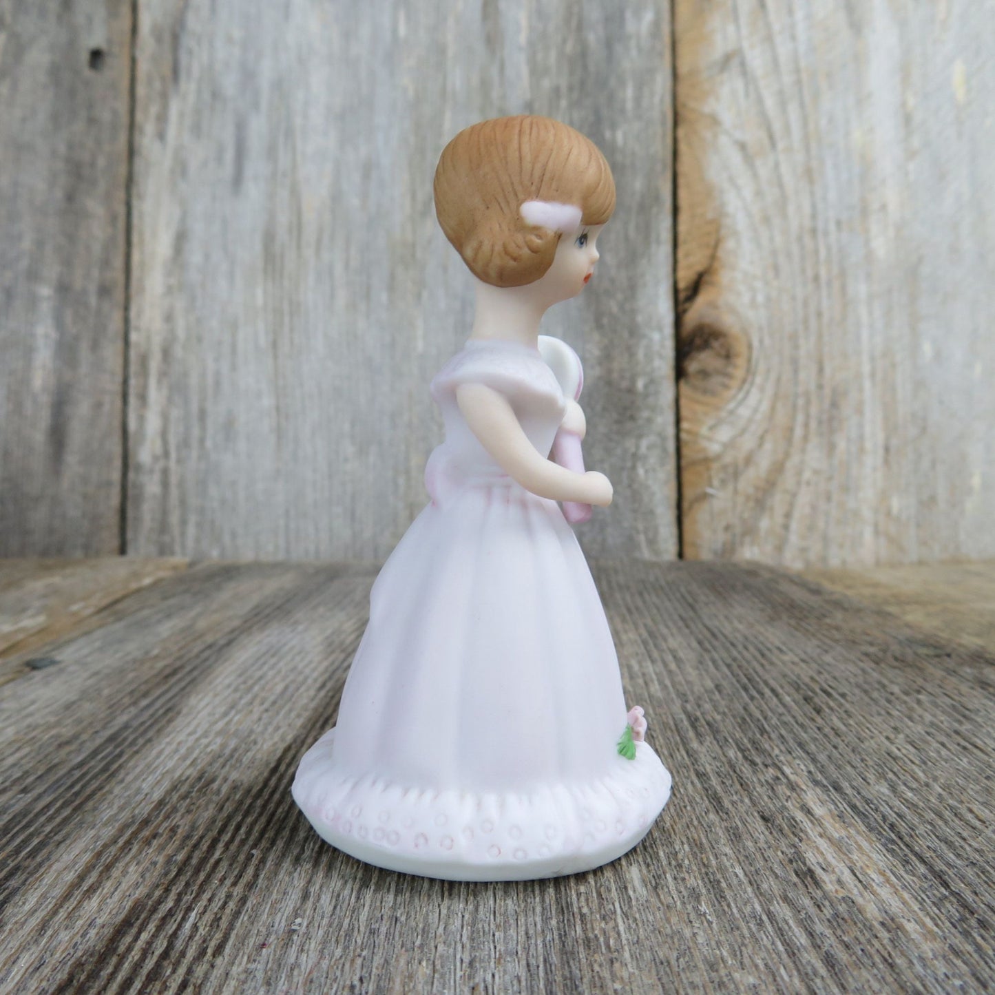 Growing Up Birthday Girl Enesco Figurine 5 Years Cake Topper 1982 Child Fifth Year