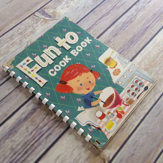 Vintage Cookbook Fun to Cook Kids Cook Book Recipes Children 1955 Carnation Company Hardcover Spiral Bound
