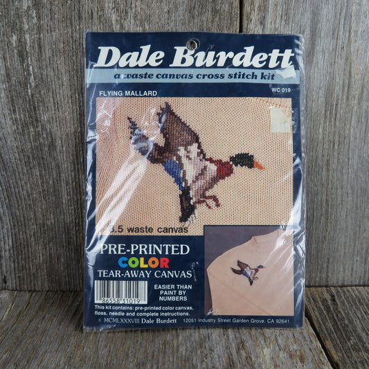 Flying Mallard Waste Canvas Cross Stitch Kit Dale Burdett Duck Bird Lover