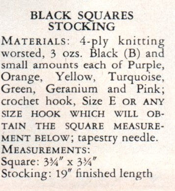 Vintage Crochet Christmas Stocking Pattern Granny Square Hexagon Stocking PDF Pattern - At Grandma's Table
