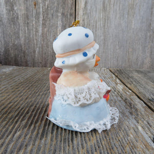 Vintage Mother Chicken with Chick Bell Ornament Mama Christmas Jasco Ceramic Porcelain Taiwan