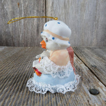 Load image into Gallery viewer, Vintage Mother Chicken with Chick Bell Ornament Mama Christmas Jasco Ceramic Porcelain Taiwan