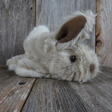 Load image into Gallery viewer, Vintage Bunny Rabbit Puppet Plush Brown Grey Cream Folkmanis Furry Folk Pawpets Easter Glove Hand Stuffed Animal 1978