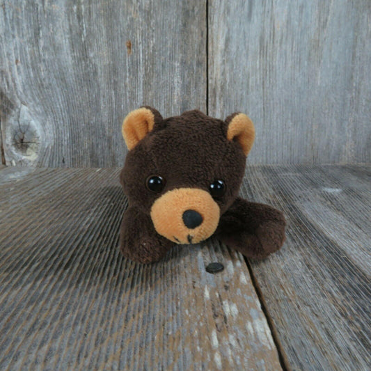 Bear Plush Unipak Stuffed Animal Small Plastic Nose Brown Beanie Bean Bag 2011