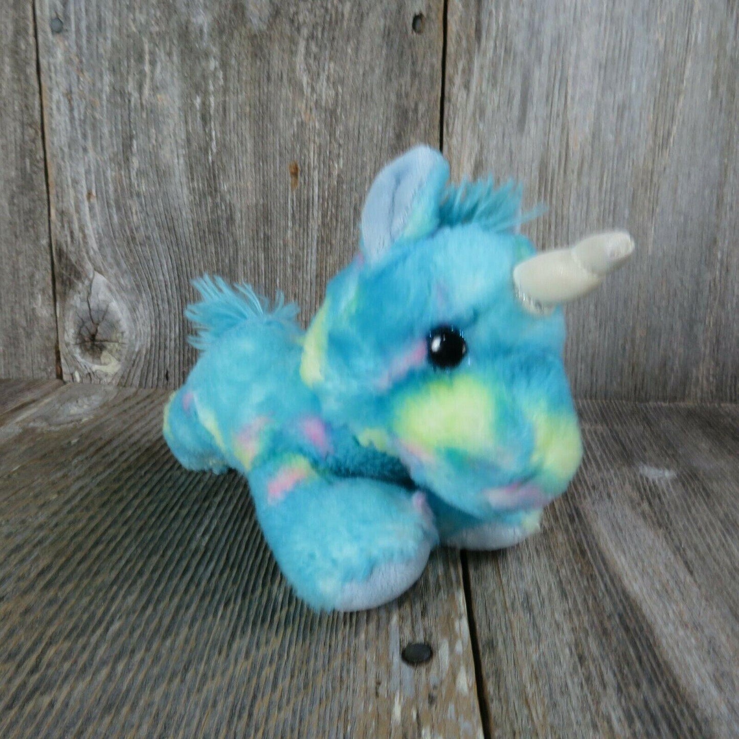 Blue Unicorn Plush Pink Yellow Aurora Stuffed Animal