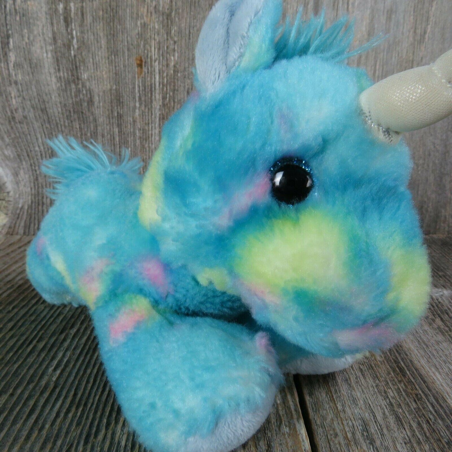 Blue Unicorn Plush Pink Yellow Aurora Stuffed Animal