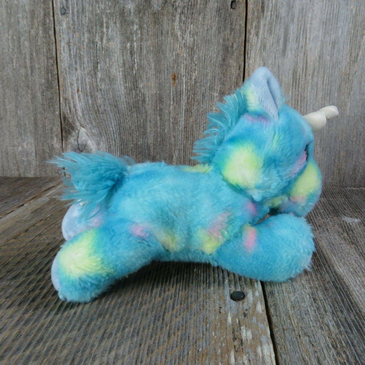 Blue Unicorn Plush Pink Yellow Aurora Stuffed Animal