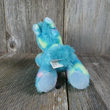 Load image into Gallery viewer, Blue Unicorn Plush Pink Yellow Aurora Stuffed Animal
