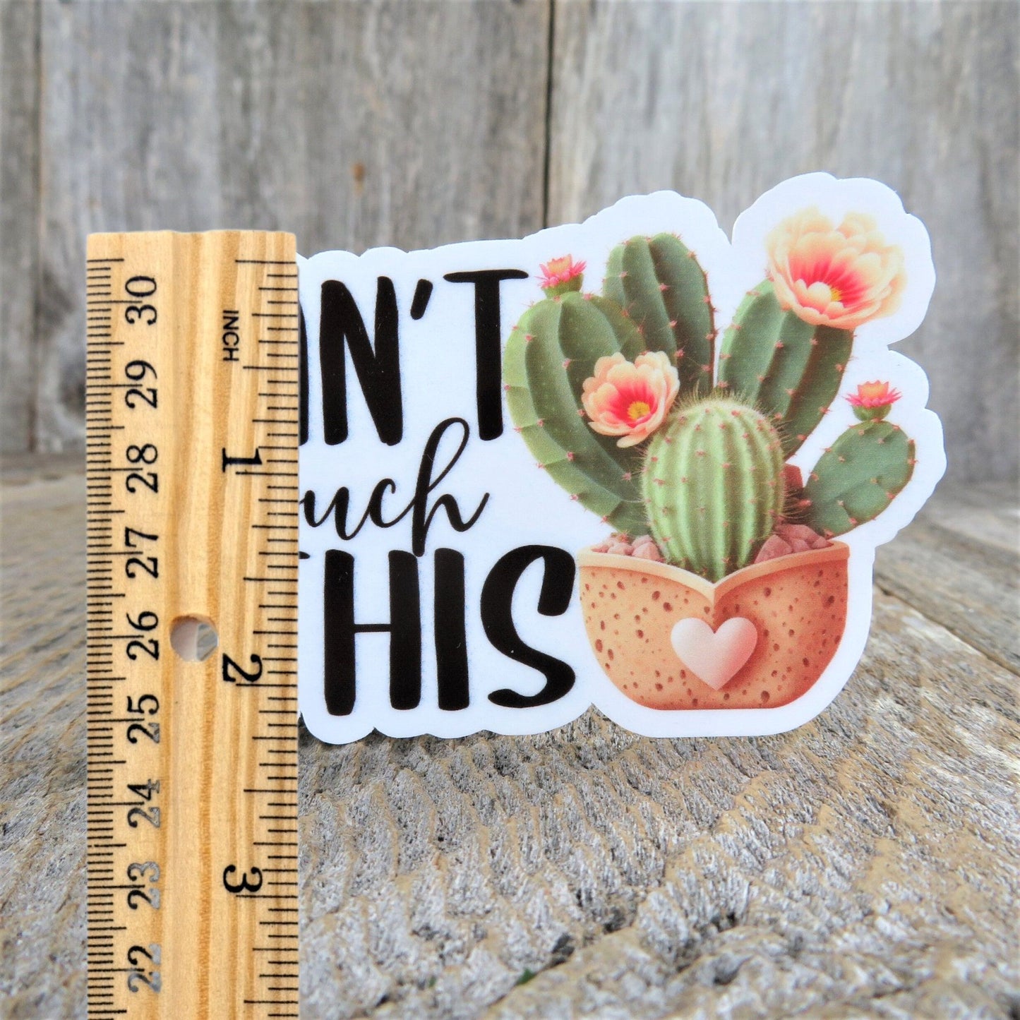 Can't Touch This Sticker Funny Cactus Succulent Plant Lover Addict Gardener