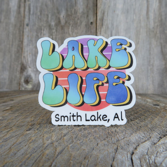 Smith Lake Alabama Sticker Lake Life Waterproof Camping Outdoors Souvenir Black Warrior River