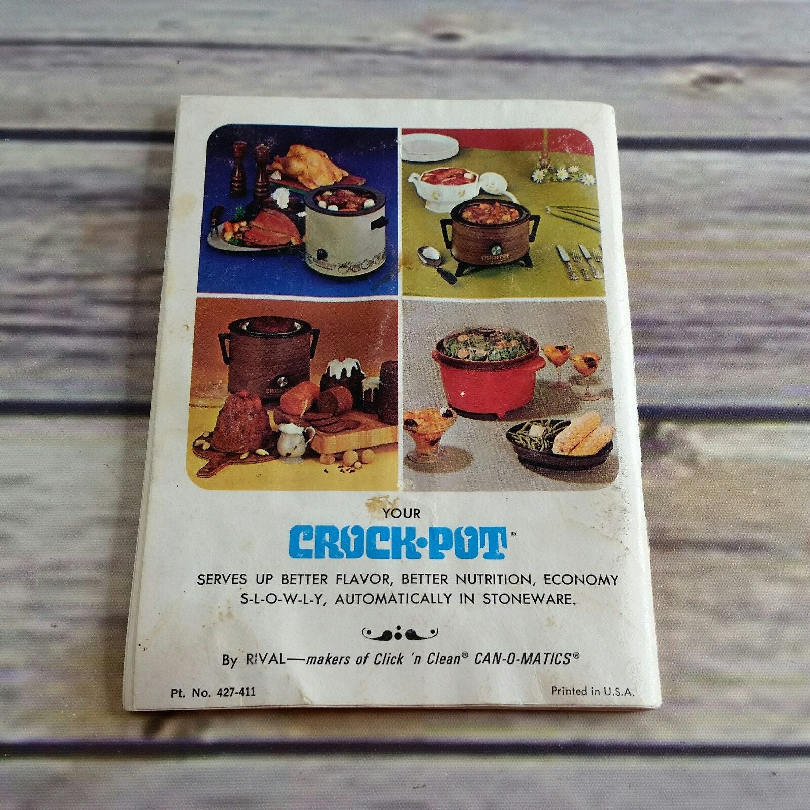 Vintage 1975 Rival Crock Pot Cookbook Recipe Book Vintage Hardcover 1970s 
