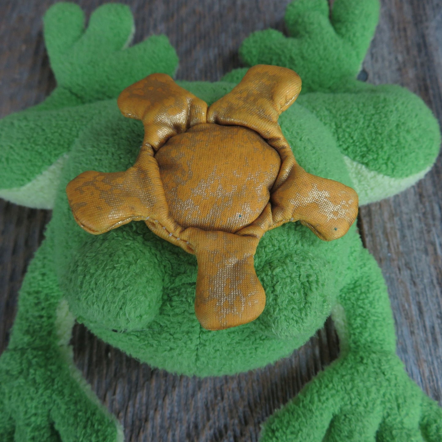 Frog Prince Plush Crown Green Stuffed Animal Laying Two Tone