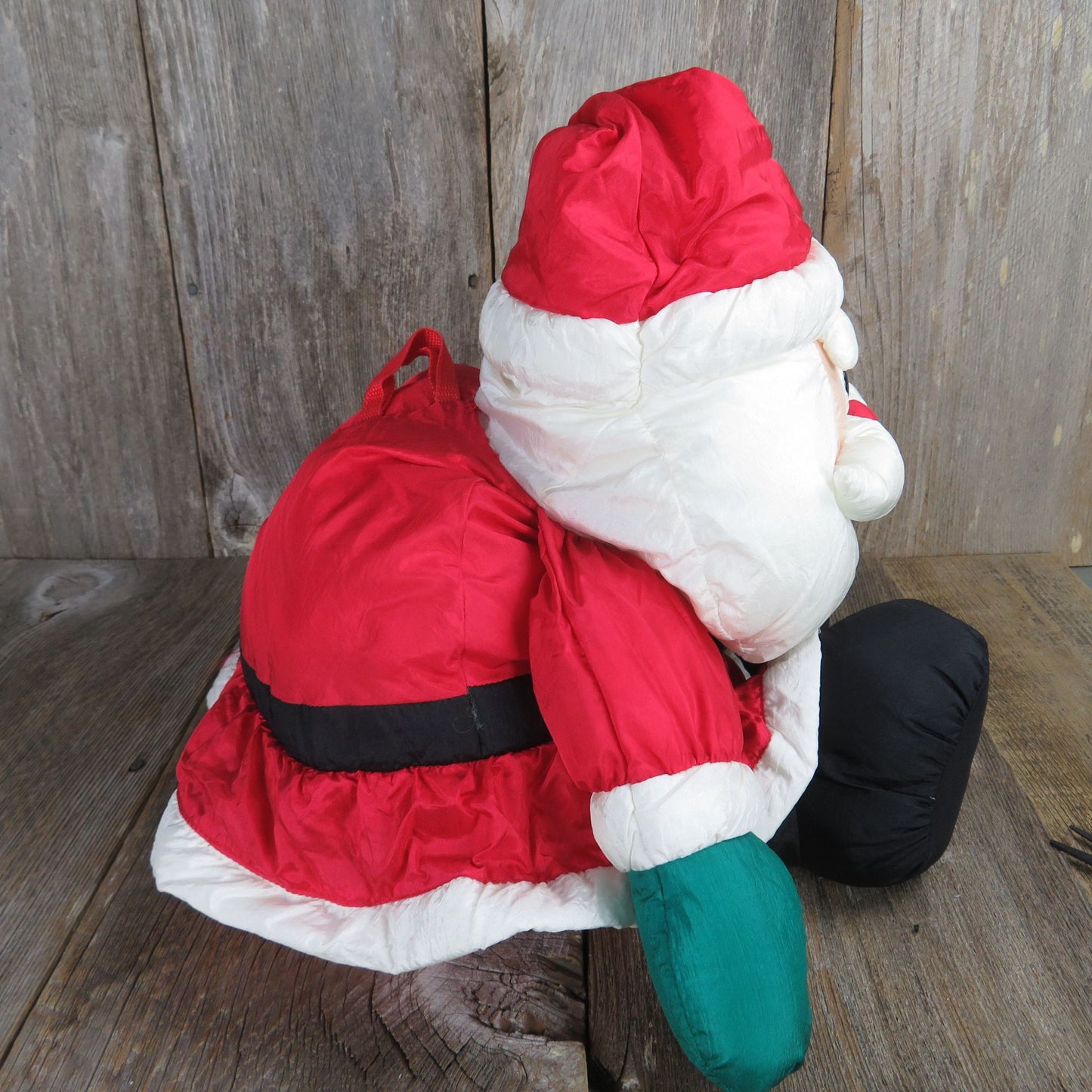 Vintage Santa Claus Plush Slick Nylon Christmas Large Stuffed Animal Doll T.L. Toys TL 1994