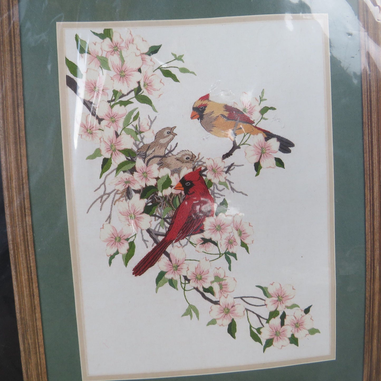 Cardinals in Dogwood Crewel Kit Dimensions 1998 Bird Needlepoint Embroidery Linda Picken