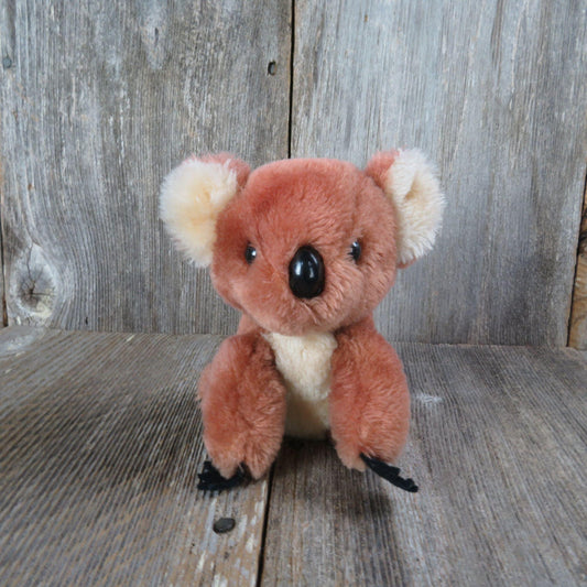 Vintage Koala Plush Dakin Tan Brown Koala Fun Farm Stuffed Animal 1978 Nut Filled