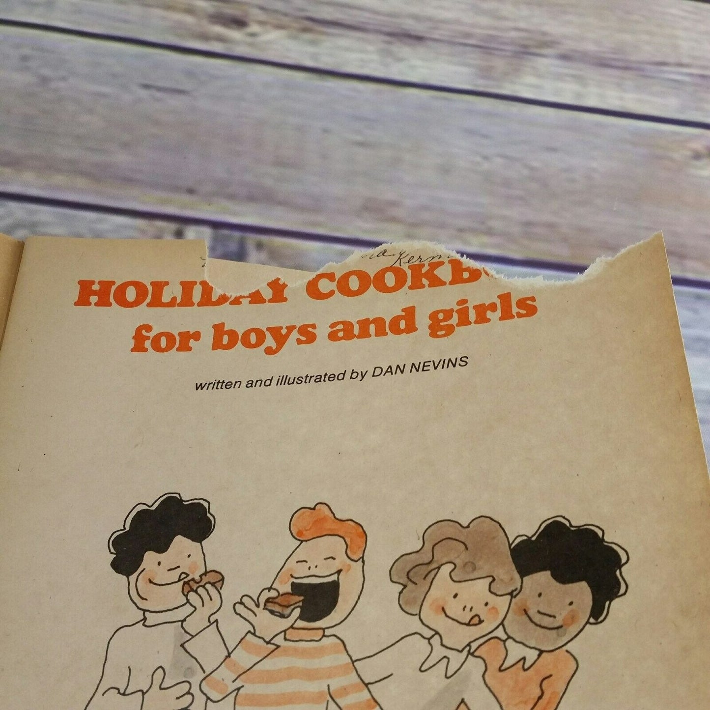 Vintage Kids Cookbook Holiday Recipes Boys and Girls 1981 Dan Nevins Paperback Watermill Press Booklet