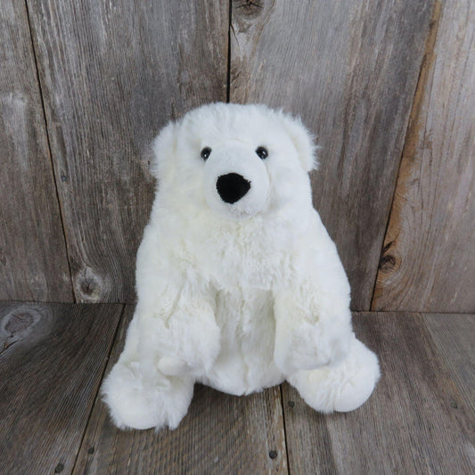 Vintage White Teddy Bear Plush Polar Bear White Westcliff Collection Fuzzy Nose Korea