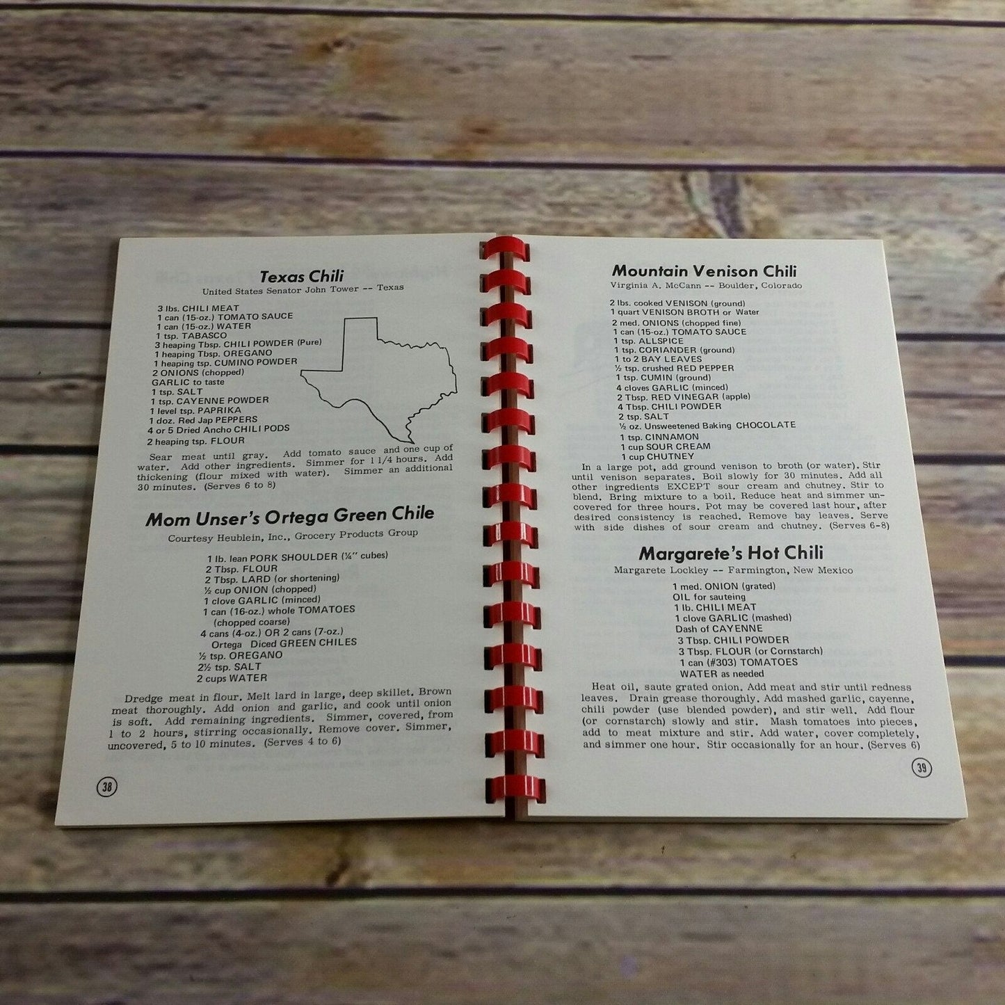 Vintage Chili Lovers Cookbook Recipes with Chiles Al Fischer Mildred Fischer 1995 Beans Con Carne Chili Recipes