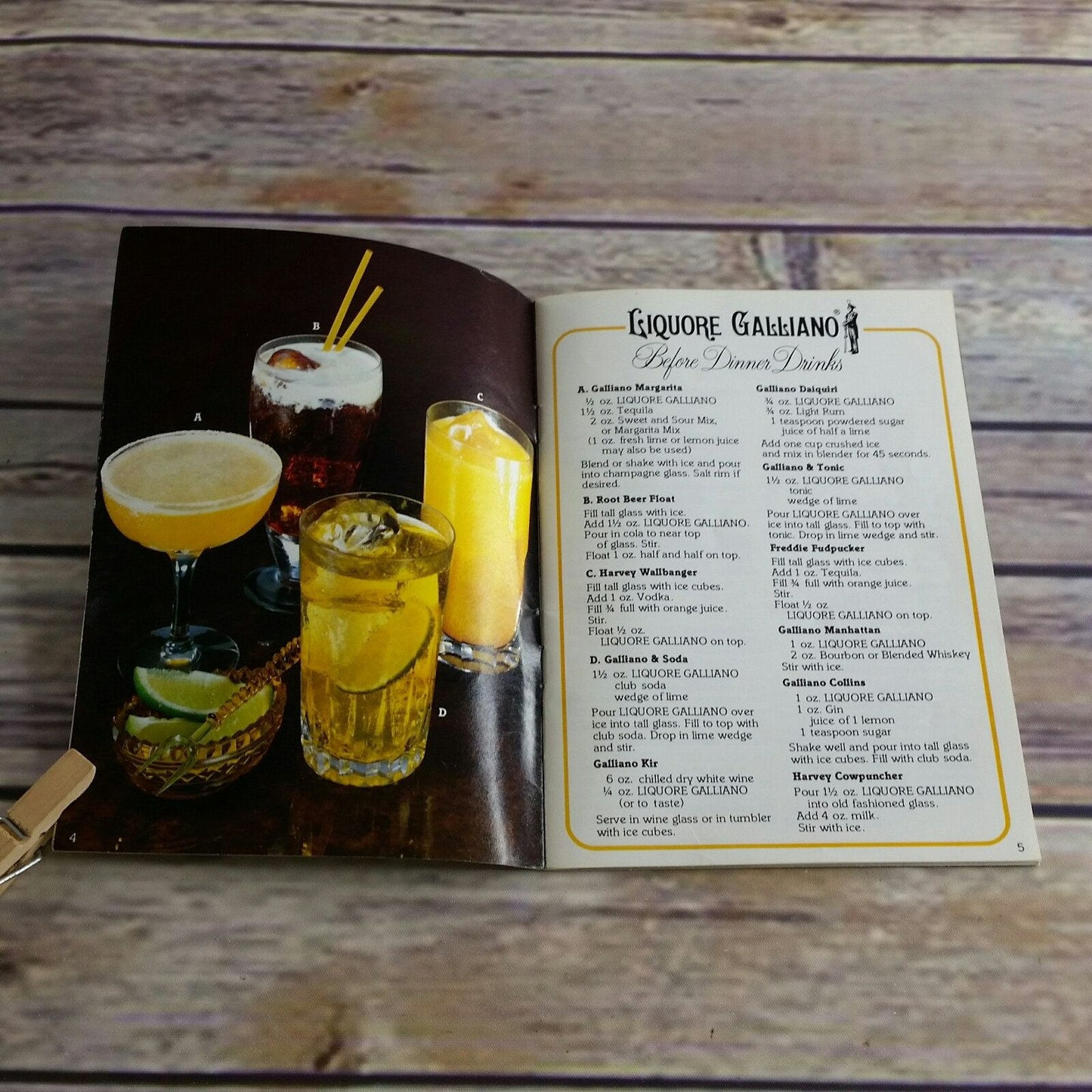 Vintage Cookbook Galliano Liqueur Recipes 1978 Italian Classics Recipes Alcohol Liquor Liquer Paperback Promo Booklet