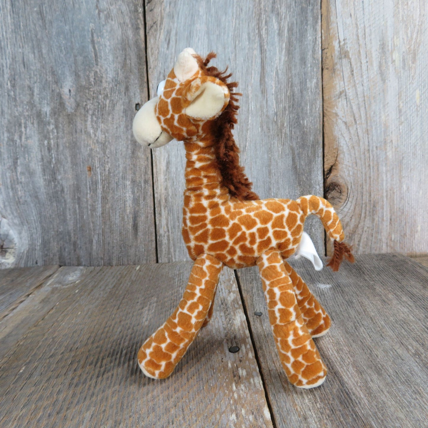 Giraffe Plush Bendable Legs Posable Neck Stuffed Animal Plastic Beady Eyes