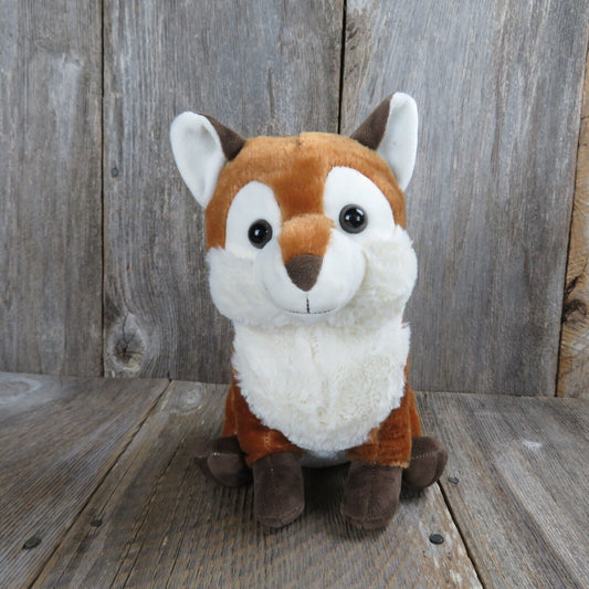 Red Fox Dog Plush Brown White Kellytoy Silky Shiny Fur Stuffed Animal 2018