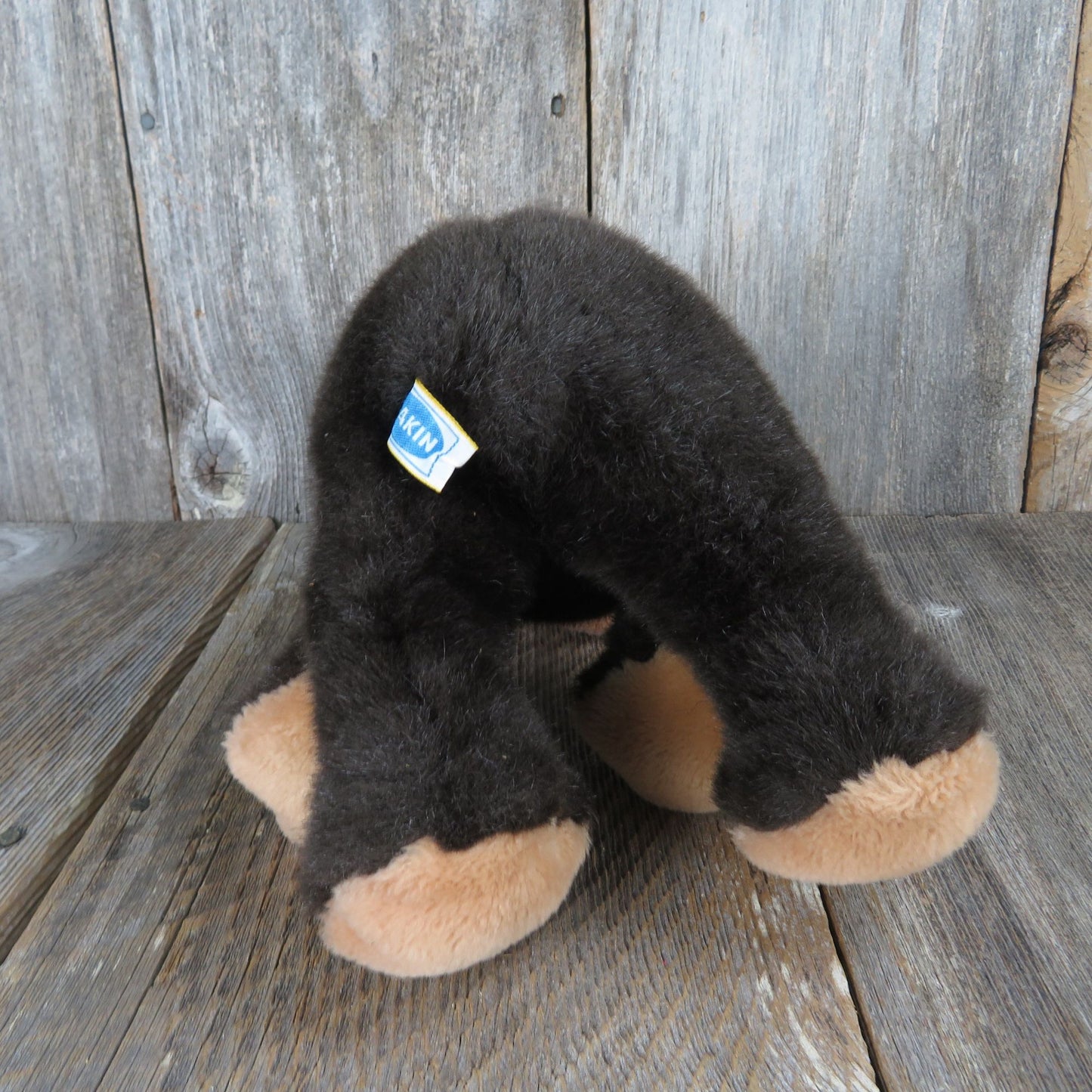 Vintage Teddy Bear Chocolate Brown Plush Dakin Baby Bearfoot 1984 Plush Stuffed Animal Bear Foot