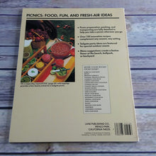 Load image into Gallery viewer, Vintage Cookbook Sunset Picnics Tailgate Parties 1982 Paperback Book Menus on the Move Heart of the Picnic Sweet Conclusions